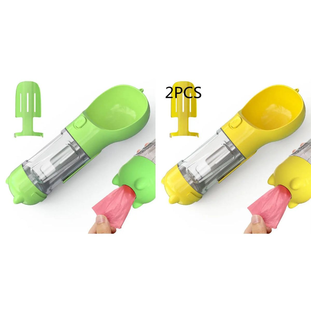 Pet Water Bottle Feeder Bowl Garbage Bag Storage Portable Pet Outdoor Travel 3 in 1 Dog Water Bottle
