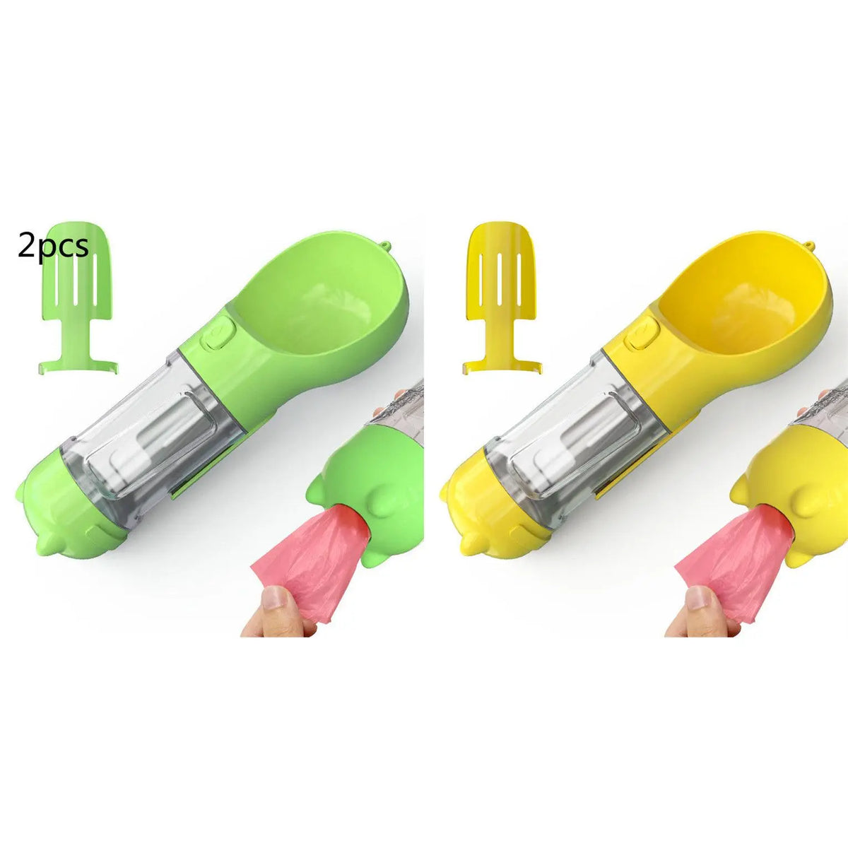 Pet Water Bottle Feeder Bowl Garbage Bag Storage Portable Pet Outdoor Travel 3 in 1 Dog Water Bottle