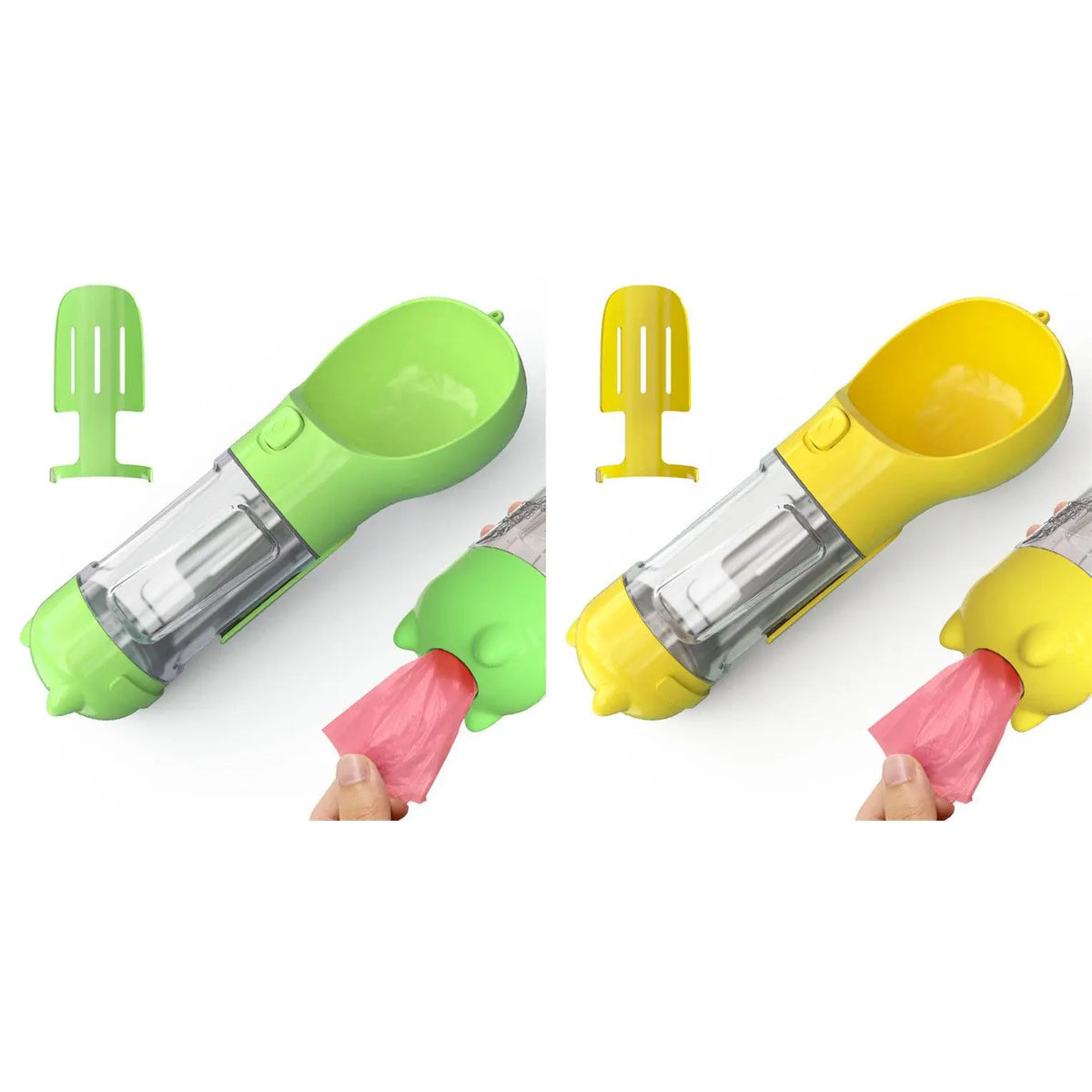 Pet Water Bottle Feeder Bowl Garbage Bag Storage Portable Pet Outdoor Travel 3 in 1 Dog Water Bottle