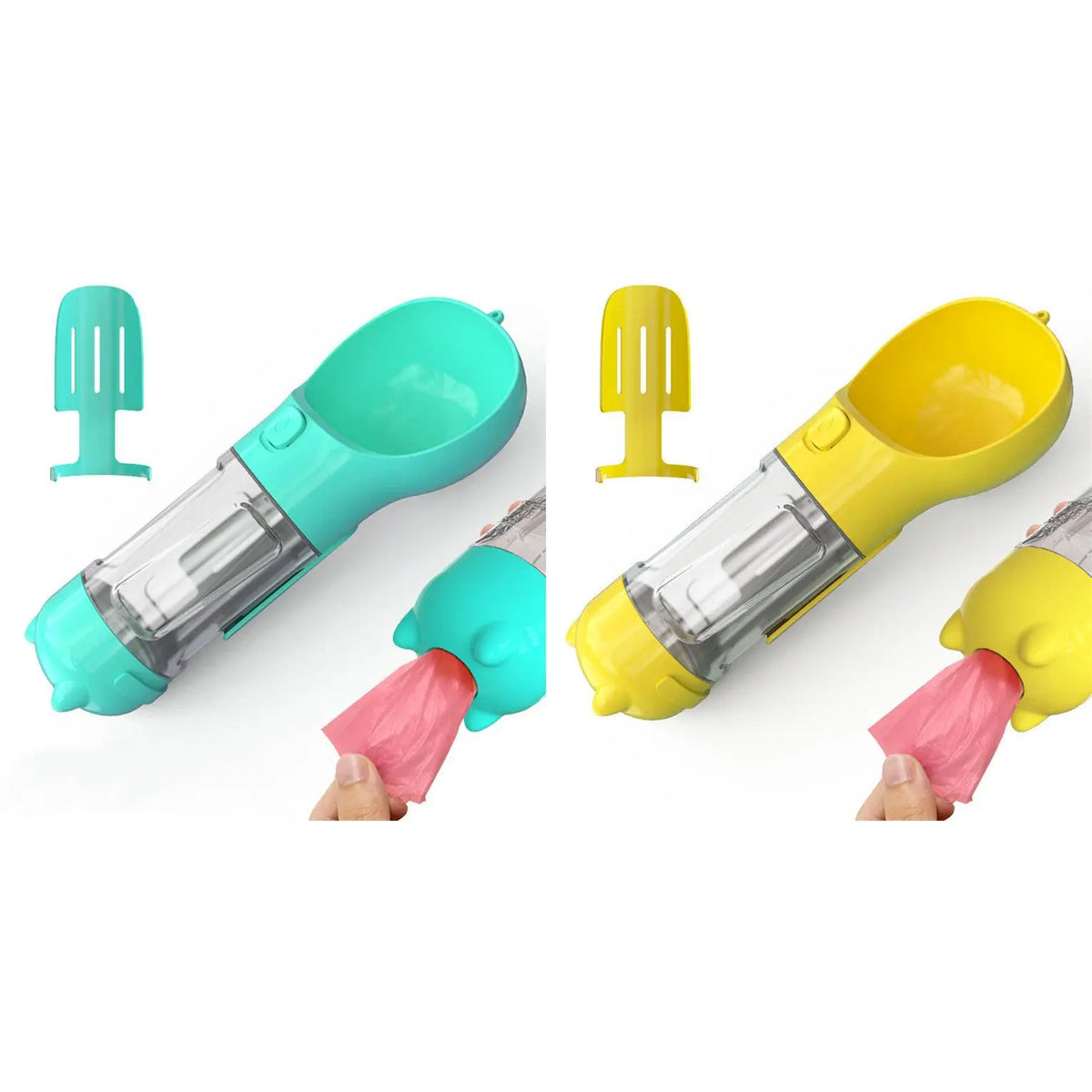 Pet Water Bottle Feeder Bowl Garbage Bag Storage Portable Pet Outdoor Travel 3 in 1 Dog Water Bottle