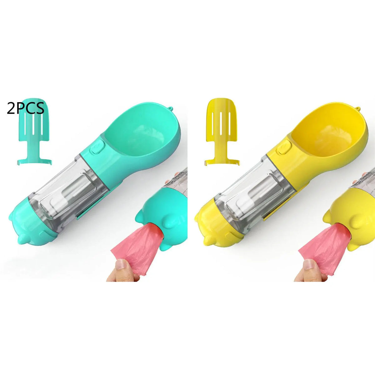 Pet Water Bottle Feeder Bowl Garbage Bag Storage Portable Pet Outdoor Travel 3 in 1 Dog Water Bottle